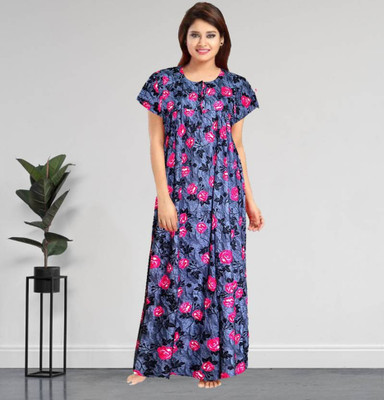 yarendra export Women Nighty(Multicolor)