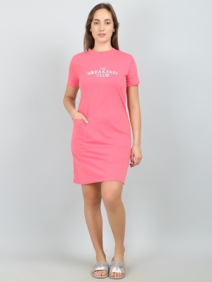 megaska Women Nightshirts(Pink)