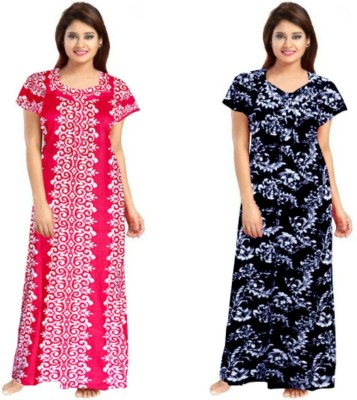 Sarika Fashion Women Nighty(Multicolor)