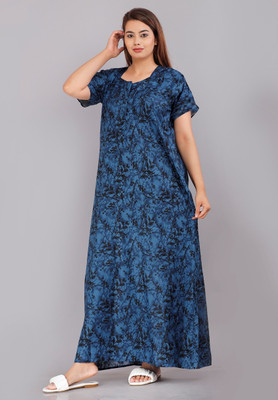 SINDHU ENTERPRISES Women Nighty(Black)
