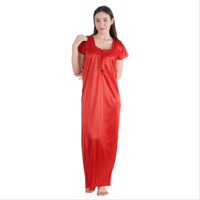 AnkushFashion Women Nighty(Red)