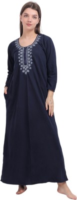 Taausha Women Nighty(Blue)