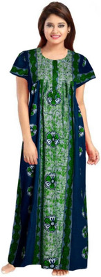 DreamBe Women Nighty(Green)