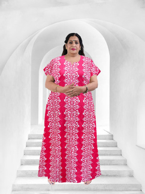 Saicreation Women Nighty(Multicolor)