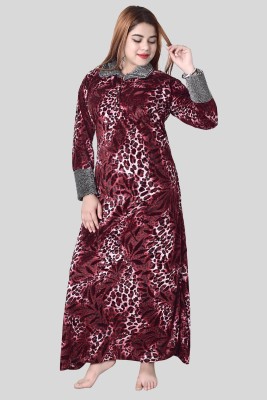 Robecult Women Nighty(Maroon)