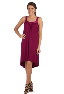 SOIE Women Nighty(Purple)