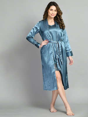 OTTAVIA Women Nighty(Blue)