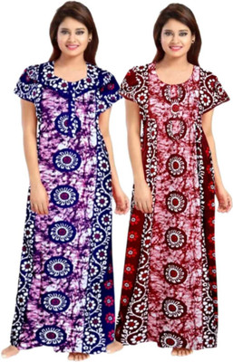 cozynighty Women Nighty(Multicolor)
