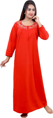 NACNO Women Nighty(Red)