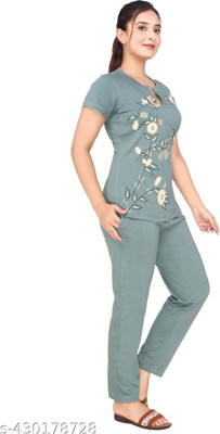Clint Women Nightdress(Green)