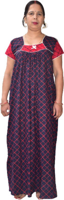 shardatextile Women Nighty(Blue)