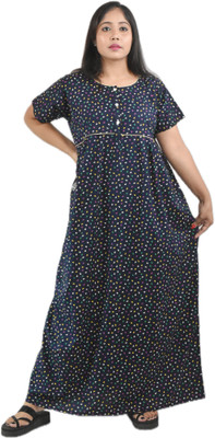 BDROX Women Nighty(Blue)