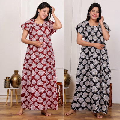 BAJRANGI FASHIONN Women Nighty(Multicolor)
