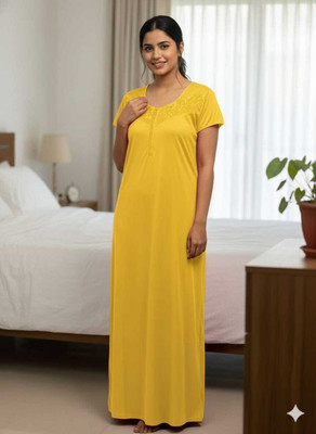 Dream heaven collection Women Nighty(Yellow)