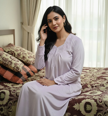 Hivalu Women Nighty(Pink)