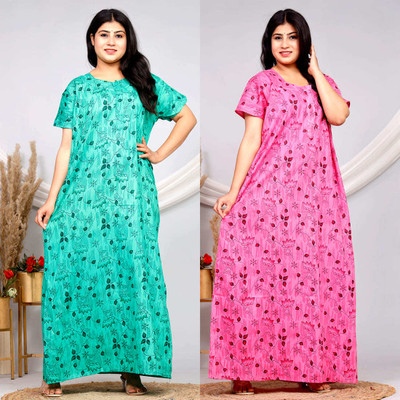 dinesh enterprises Women Nighty(Multicolor)