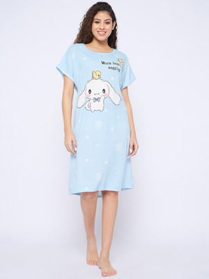 Camey Women Nighty(Blue)