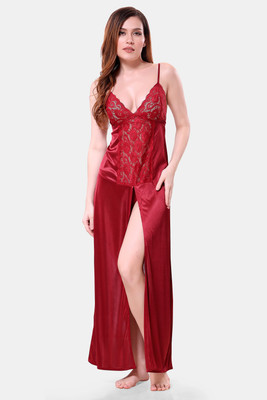DreamBe Women Nighty(Maroon)