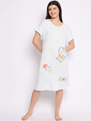Camey Women Nighty(Blue)