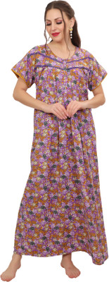 Ms.Lingies Women Maternity/Nursing Nighty(Multicolor)