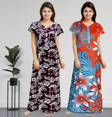 Hans Craft And Creation Women Nighty(Multicolor)