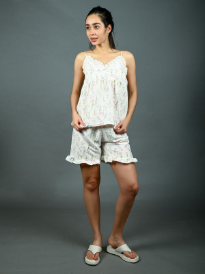 odette Women Nightdress(White)