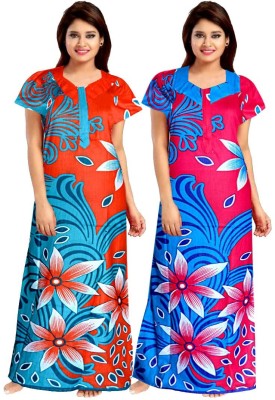 AAKARSHANA CREATION Women Nighty Set(Multicolor)