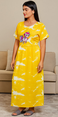 Juana Women Maternity/Nursing Nighty(Yellow)