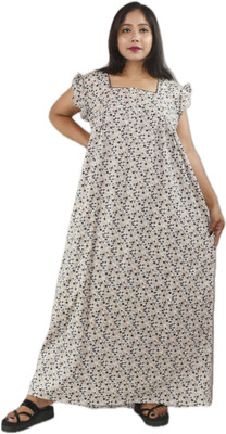 BDROX Women Nighty(Grey)