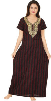 RAI BOUTIQUE Women Nighty(Black, Red)