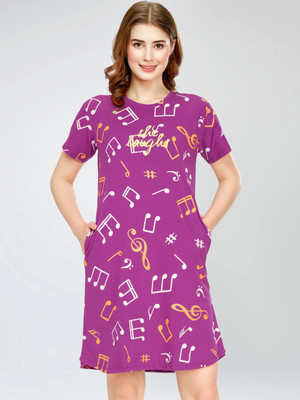 ZEYO Women Nightshirts(Purple)