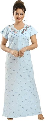 Waterfield Women Nighty(Light Blue)