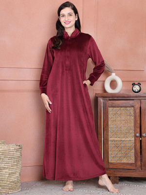 Secret Wish Women Nighty(Maroon)