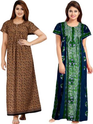 Harvik International Women Nighty(Multicolor)