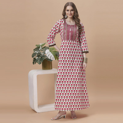 Sanaa Women Nighty(Red)