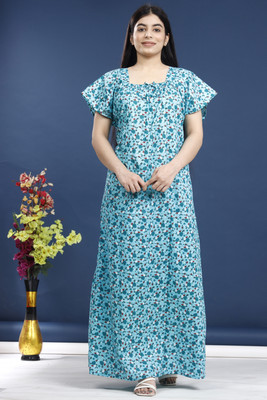 Sanzzy Women Nighty(Light Blue)