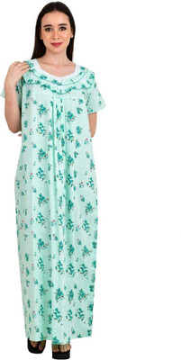 mdp Women Nighty(Green)