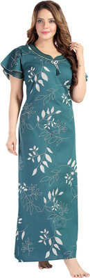 TRUNDZ Women Nighty(Blue)