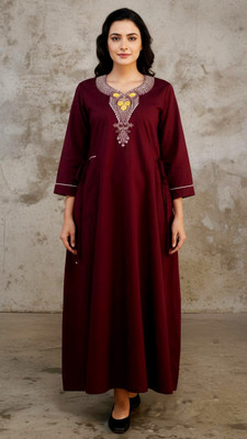 CLYMAA Women Robe(Maroon)