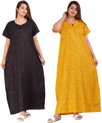 love creation Flared/A-line Gown(Black, Yellow)
