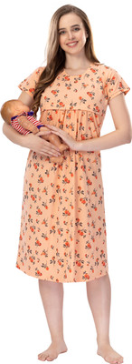 TIGYWIGY Women Maternity/Nursing Nighty(Multicolor)