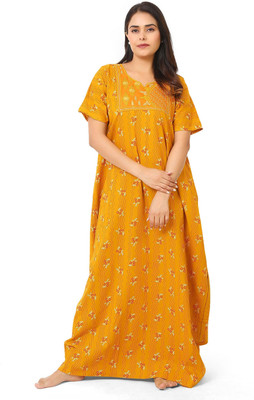 Vardhana Women Nighty(Yellow)