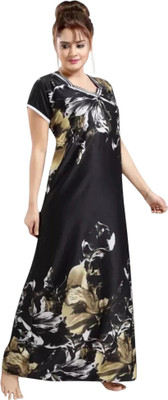 HR creation Women Nighty(Black)