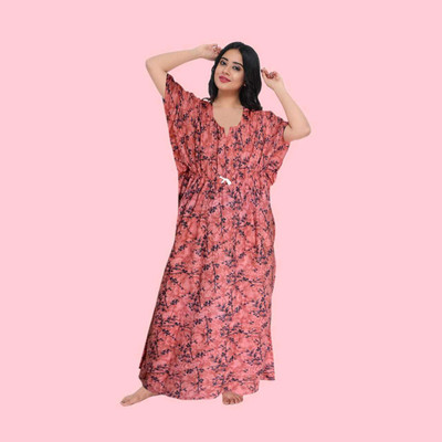 PR PINK ROYALL Women Nighty(Black)