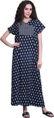 Evolove Women Nighty(Dark Blue)