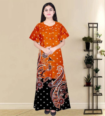 Glowmettle Women Nighty(Multicolor)