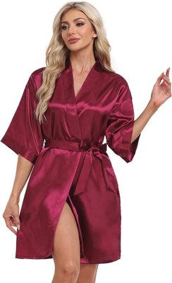 CELOSIA Women Robe(Maroon)