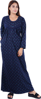 AGGARWAL Women Nighty(Dark Blue)