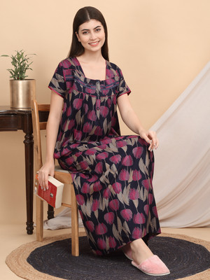 SWEET DREAMS Women Nighty(Multicolor)