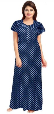 Sarthak Creation Women Nighty(Dark Blue)